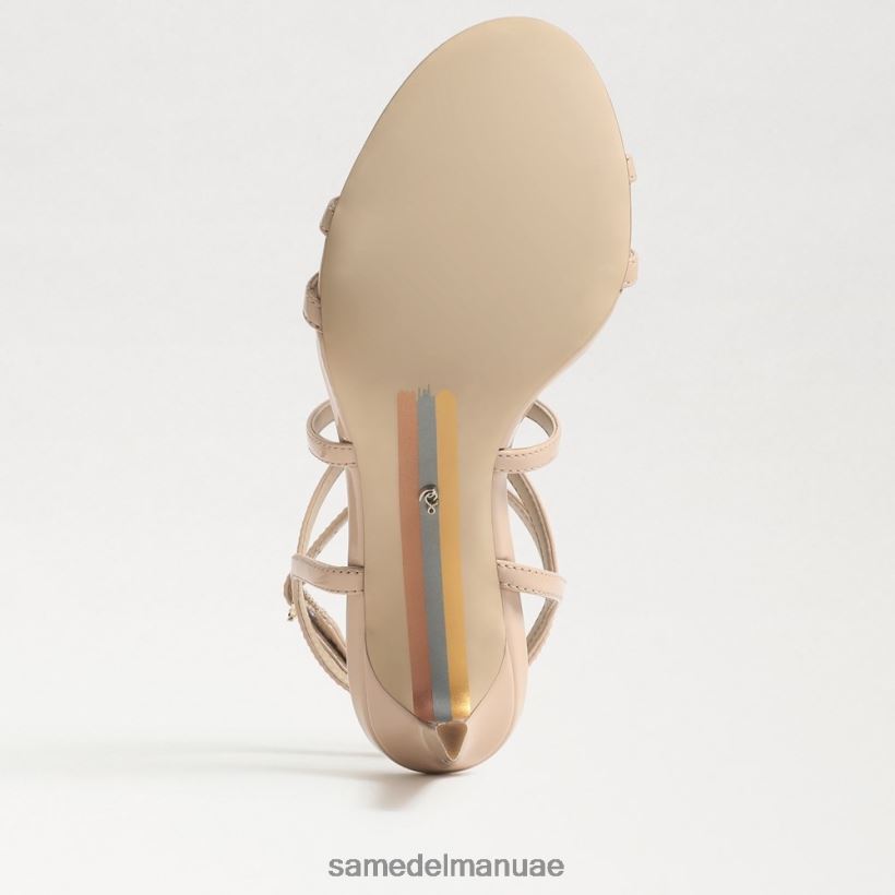 استحى البيج أحذية Sam Edelman نحيف كعب ديلاني بأحزمة 246L6T649