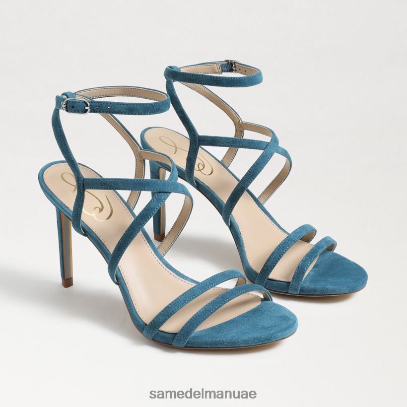 النيلي البري أحذية Sam Edelman نحيف كعب ديلاني بأحزمة 246L6T652