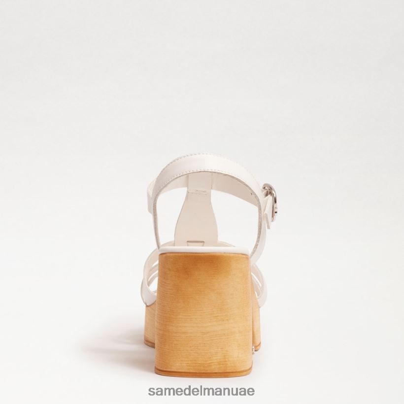 أبيض أحذية Sam Edelman نحيف كعب عريض من منصة مارغريت 246L6T658
