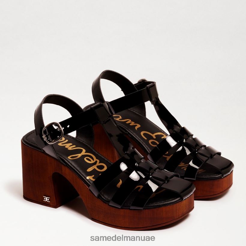 أسود براءة اختراع أحذية Sam Edelman نحيف كعب عريض من منصة مارغريت 246L6T660