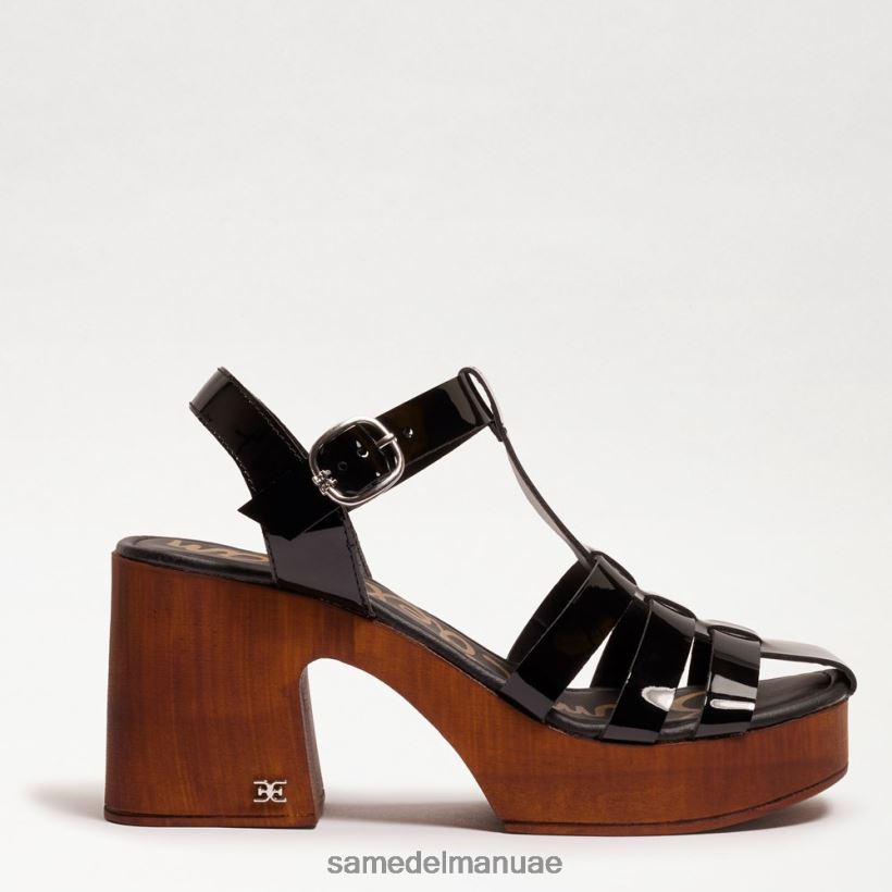أسود براءة اختراع أحذية Sam Edelman نحيف كعب عريض من منصة مارغريت 246L6T660