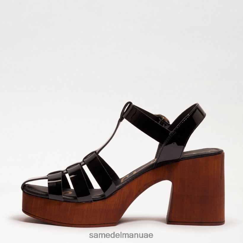 أسود براءة اختراع أحذية Sam Edelman نحيف كعب عريض من منصة مارغريت 246L6T660
