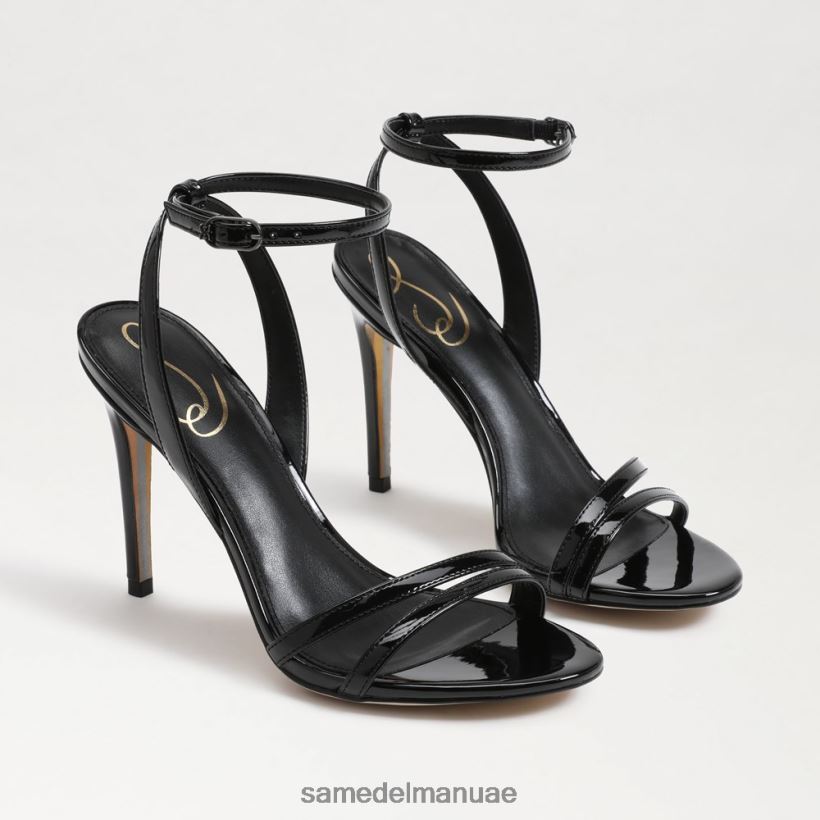 أسود براءة اختراع أحذية Sam Edelman نحيف كعب بشريط كاحل جيمي 246L6T672