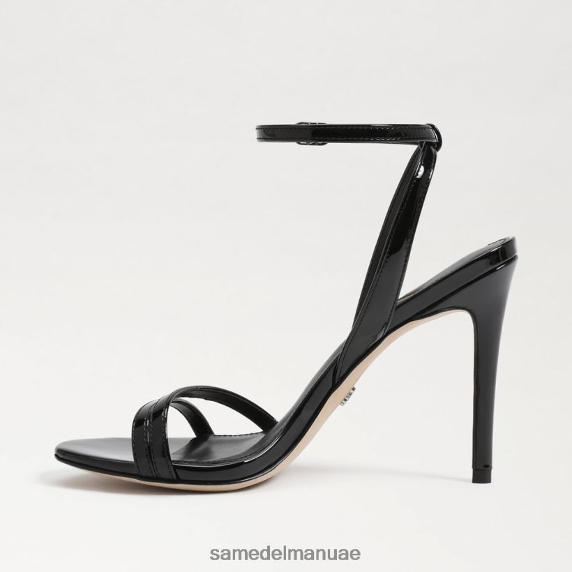 أسود براءة اختراع أحذية Sam Edelman نحيف كعب بشريط كاحل جيمي 246L6T672