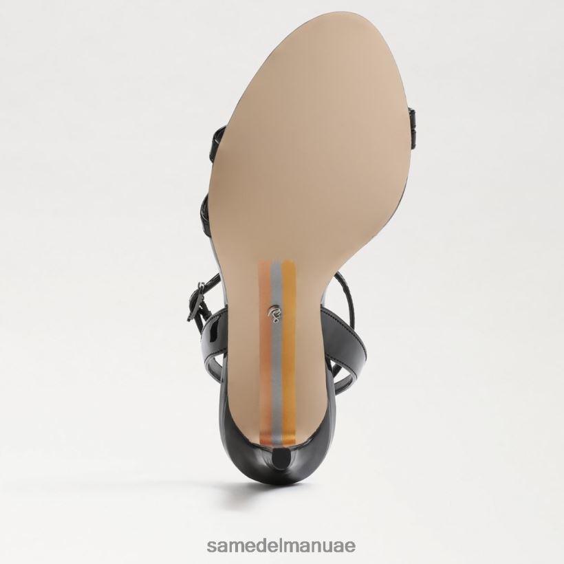 أسود براءة اختراع أحذية Sam Edelman نحيف كعب بشريط كاحل جيمي 246L6T672