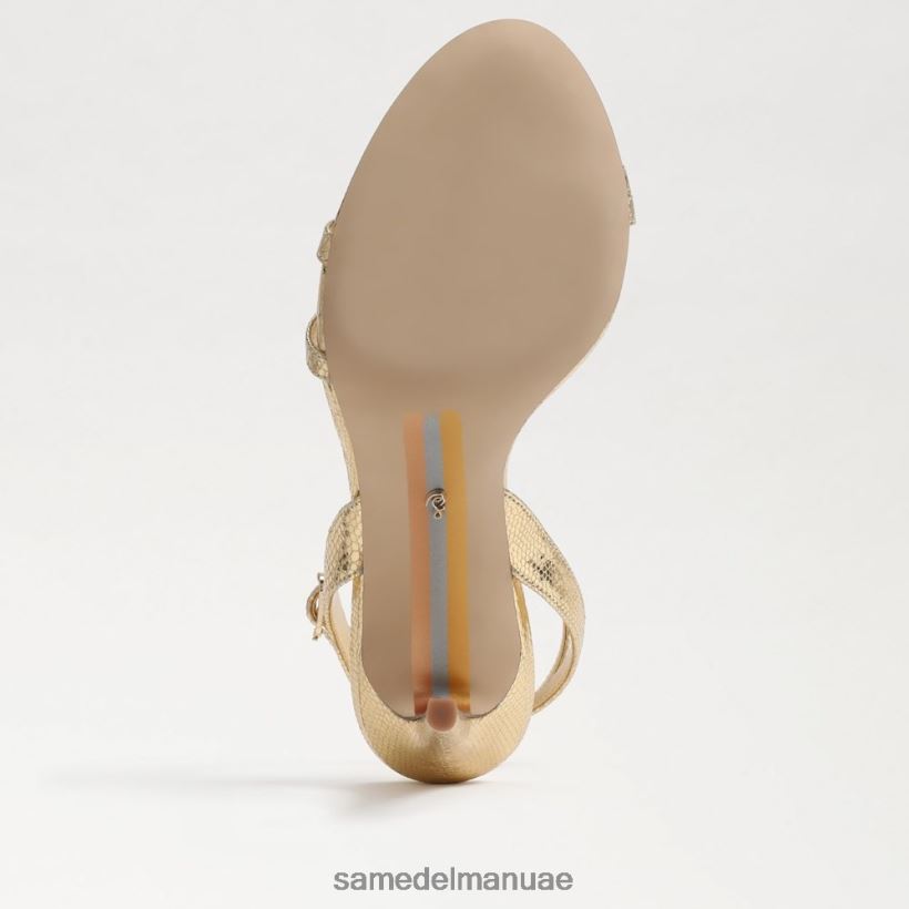 العنبر الذهب أحذية Sam Edelman نحيف كعب بشريط كاحل جيمي 246L6T676