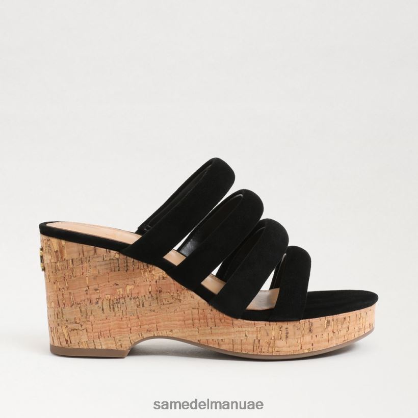 جلد الغزال الأسود أحذية Sam Edelman نحيف كعب إسفين منصة يوكي 246L6T687