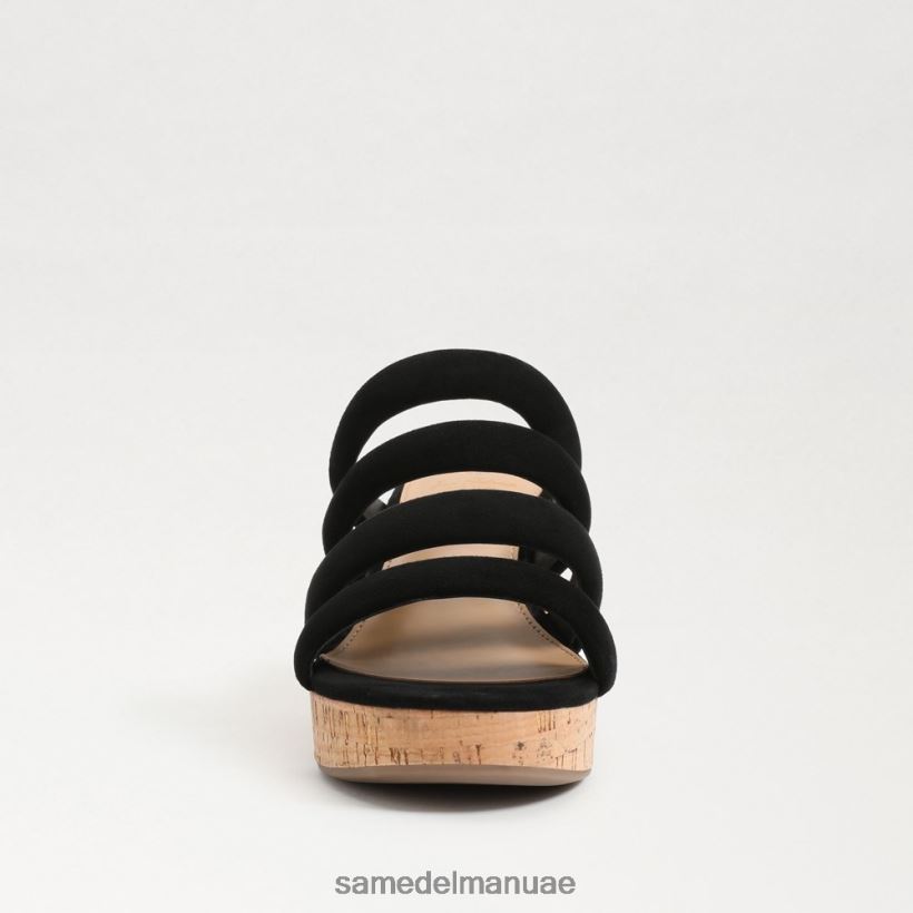 جلد الغزال الأسود أحذية Sam Edelman نحيف كعب إسفين منصة يوكي 246L6T687
