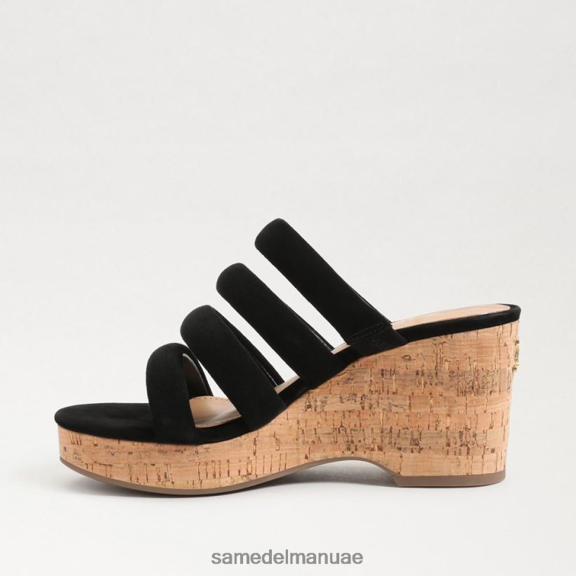 جلد الغزال الأسود أحذية Sam Edelman نحيف كعب إسفين منصة يوكي 246L6T687