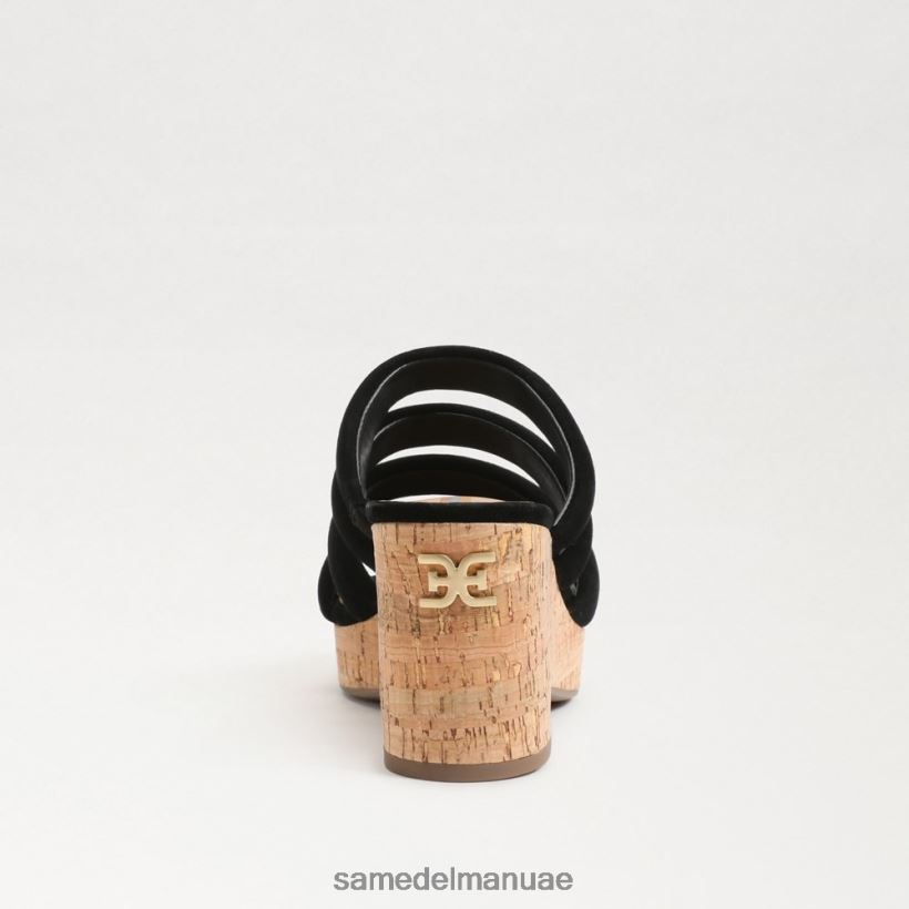 جلد الغزال الأسود أحذية Sam Edelman نحيف كعب إسفين منصة يوكي 246L6T687