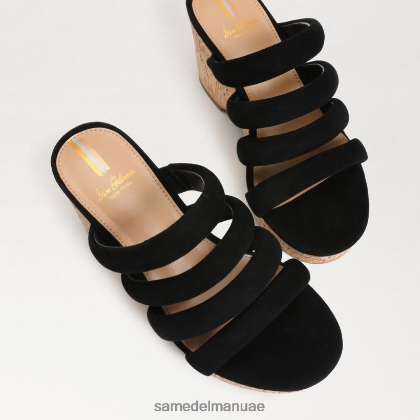 جلد الغزال الأسود أحذية Sam Edelman نحيف كعب إسفين منصة يوكي 246L6T687