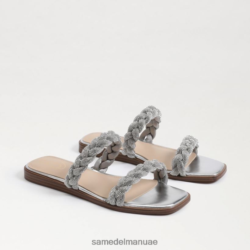 الفضة الناعمة أحذية Sam Edelman نحيف صندل منزلق من إينيت 246L6T693