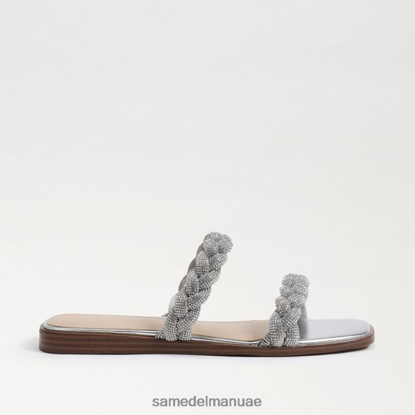 الفضة الناعمة أحذية Sam Edelman نحيف صندل منزلق من إينيت 246L6T693