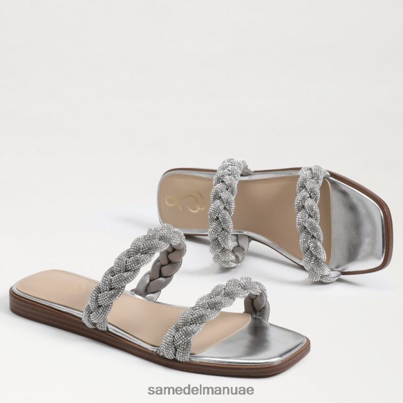 الفضة الناعمة أحذية Sam Edelman نحيف صندل منزلق من إينيت 246L6T693