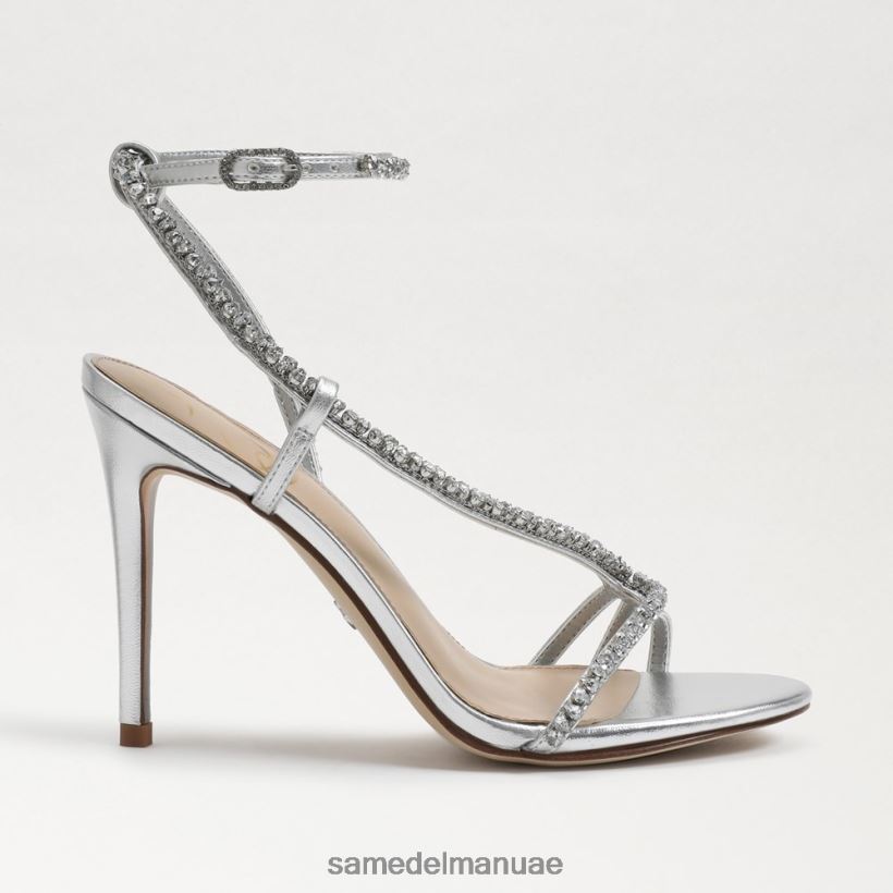 الفضة الناعمة أحذية Sam Edelman نحيف كعب حزام الكاحل غرانجر 246L6T695