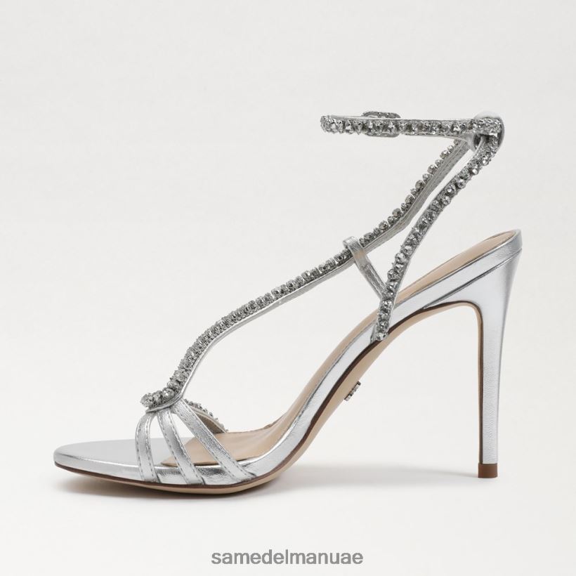 الفضة الناعمة أحذية Sam Edelman نحيف كعب حزام الكاحل غرانجر 246L6T695