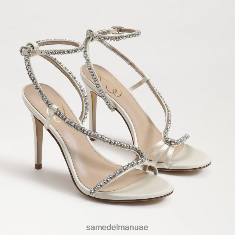 الساتان العاج اللؤلؤي أحذية Sam Edelman نحيف كعب حزام الكاحل غرانجر 246L6T696