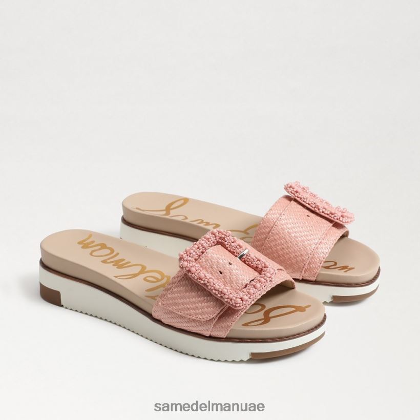 الخوخ المرجاني أحذية Sam Edelman نحيف أريان صندل منزلق مطرز 246L6T702