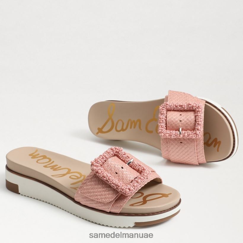 الخوخ المرجاني أحذية Sam Edelman نحيف أريان صندل منزلق مطرز 246L6T702