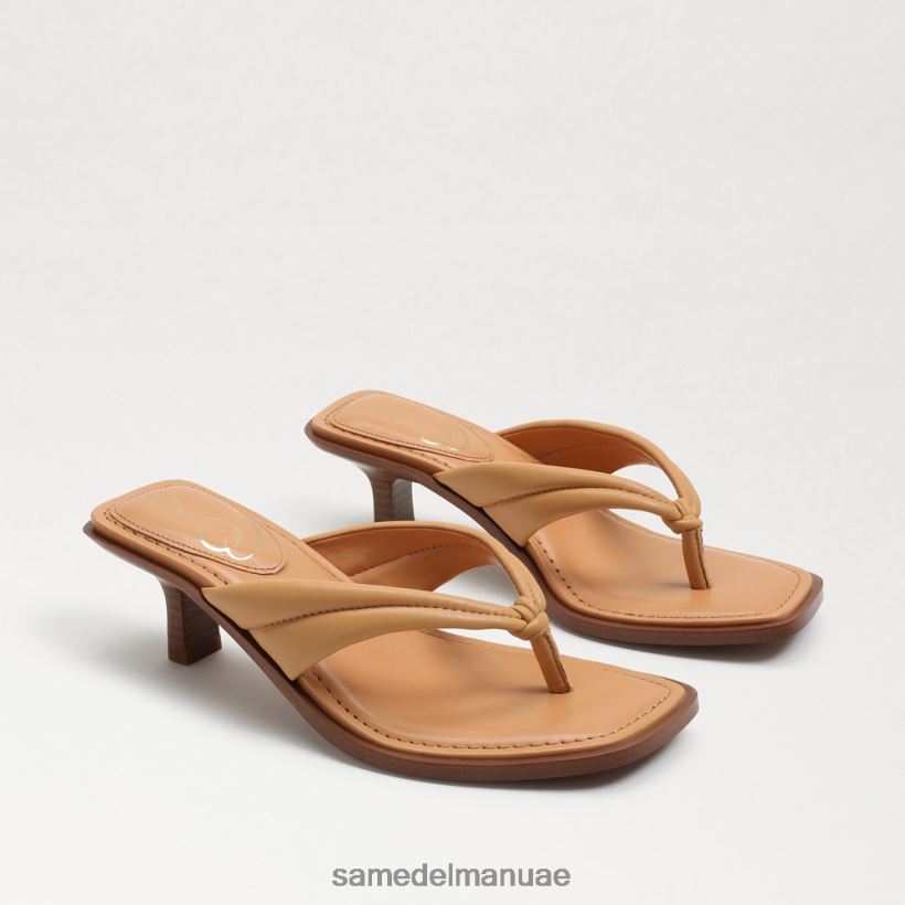 جلد رملي طبيعي أحذية Sam Edelman نحيف صندل دافني ثونغ 246L6T707