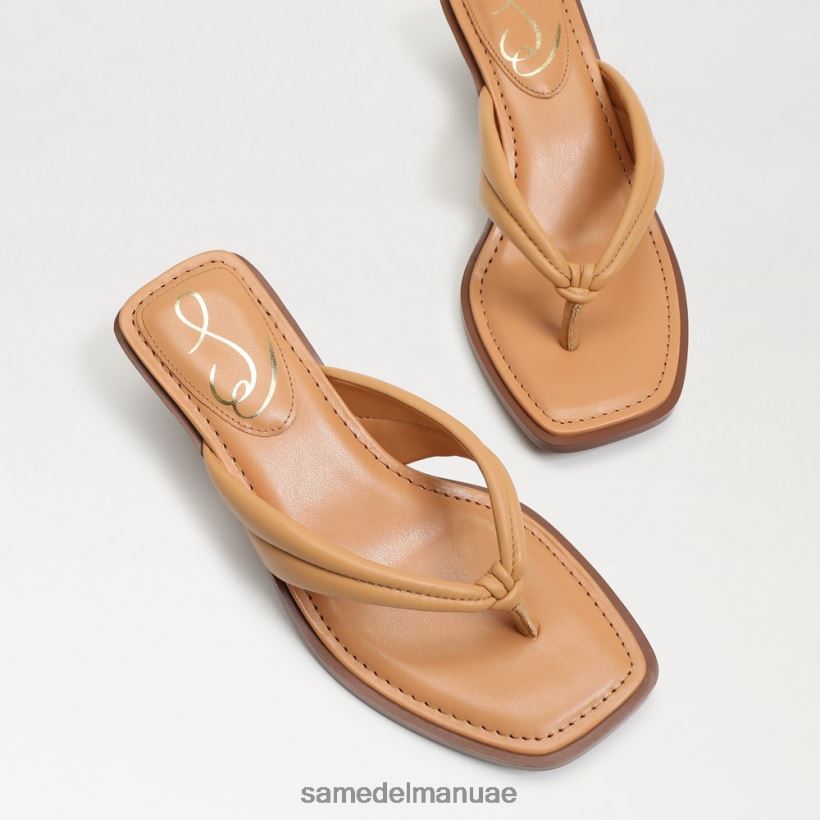 جلد رملي طبيعي أحذية Sam Edelman نحيف صندل دافني ثونغ 246L6T707