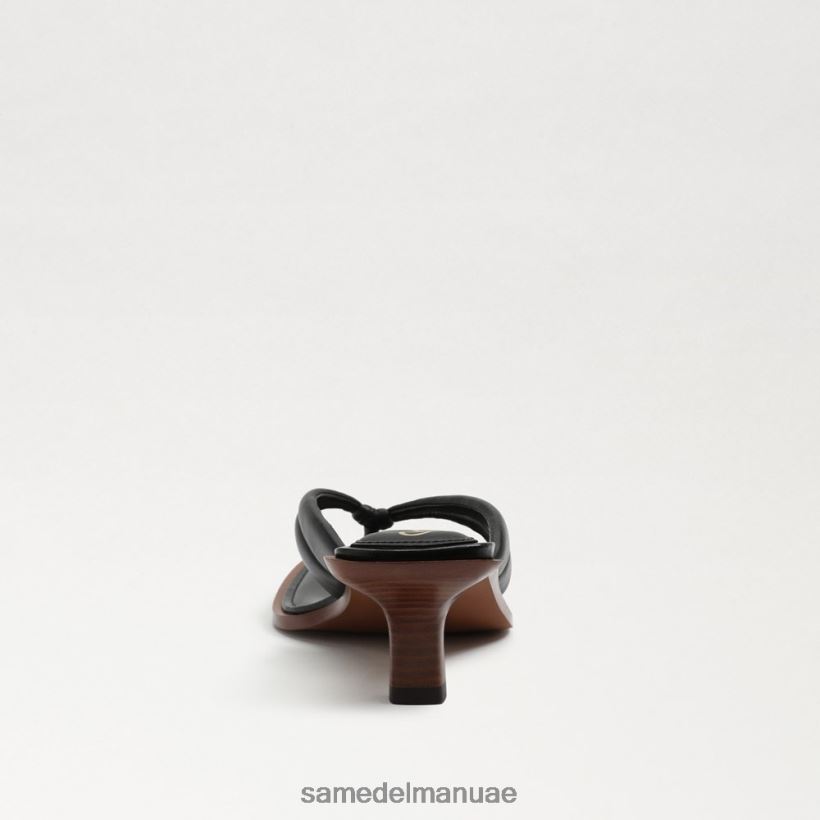 جلد أسود أحذية Sam Edelman نحيف صندل دافني ثونغ 246L6T708