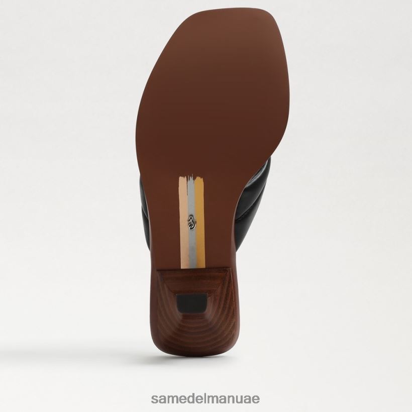 جلد أسود أحذية Sam Edelman نحيف صندل دافني ثونغ 246L6T708