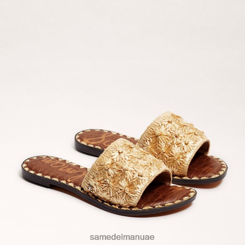 أوراق الذهب أحذية Sam Edelman نحيف جيوفانا الرافية صندل الشريحة 246L6T71