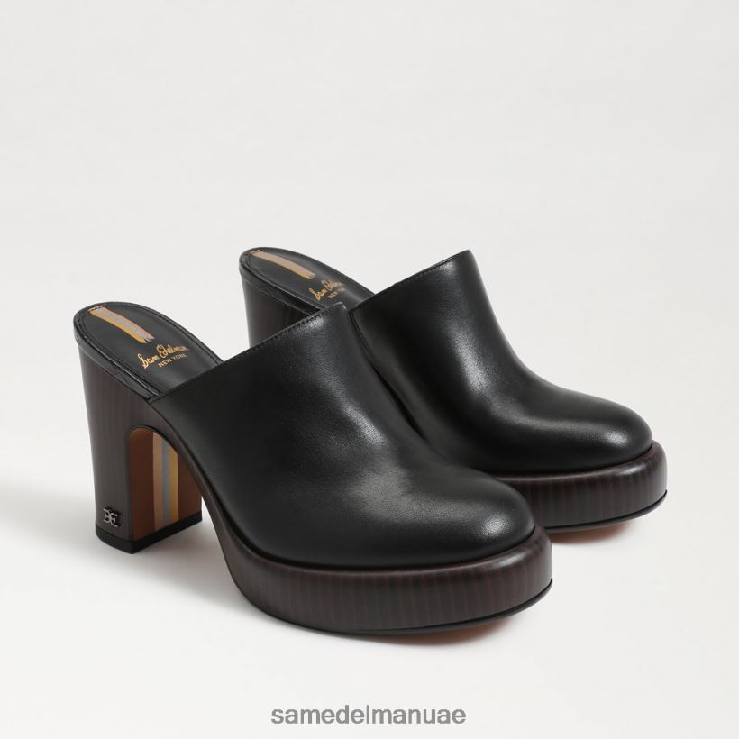 جلد أسود أحذية Sam Edelman نحيف بغل بكعب شيلوه 246L6T714