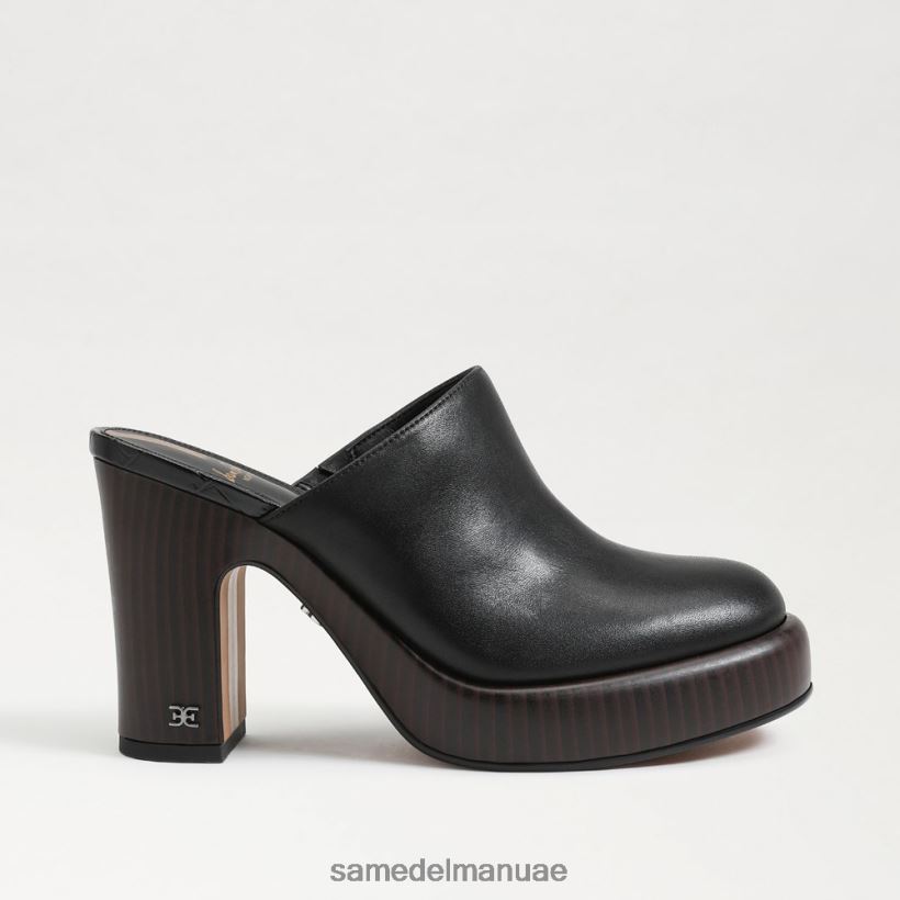 جلد أسود أحذية Sam Edelman نحيف بغل بكعب شيلوه 246L6T714
