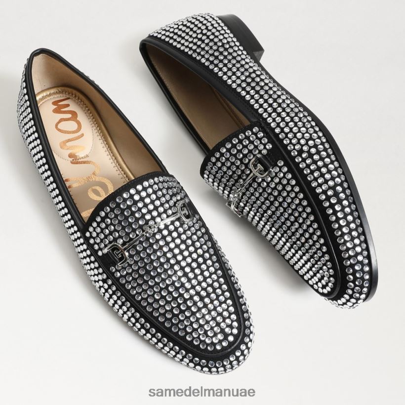 الواجهة السوداء أحذية Sam Edelman نحيف لورين جليتز لوفر 246L6T718