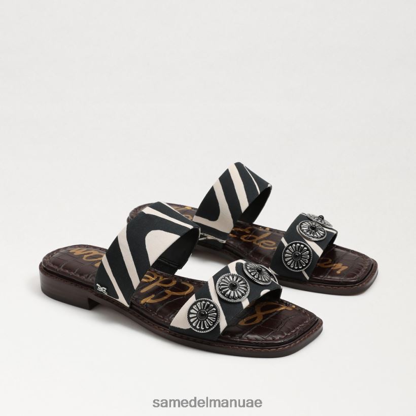 حمار وحشي أسود/طبيعي أحذية Sam Edelman نحيف هيرا صندل منزلق 246L6T741