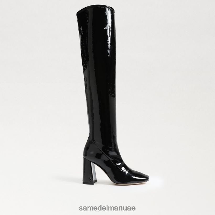 أسود براءة اختراع أحذية Sam Edelman نحيف حذاء طويل القامة من كوزيت 246L6T746