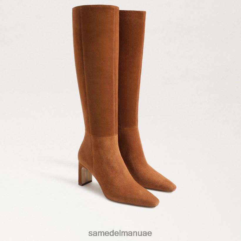 البني الحدودي أحذية Sam Edelman نحيف حذاء سيلفيا عالي الركبة 246L6T748