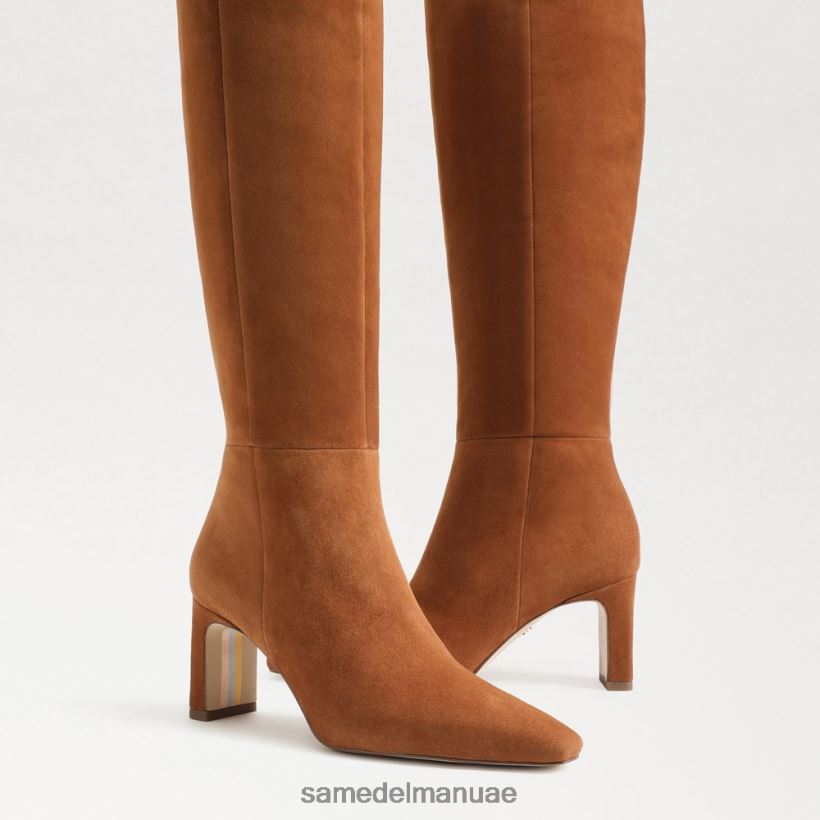 البني الحدودي أحذية Sam Edelman نحيف حذاء سيلفيا عالي الركبة 246L6T748