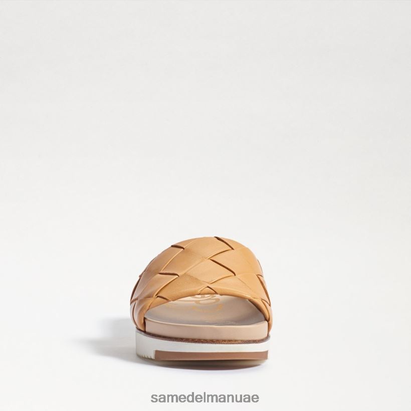 جلد رملي طبيعي أحذية Sam Edelman نحيف صندل منزلق منسوج من أديلي 246L6T753