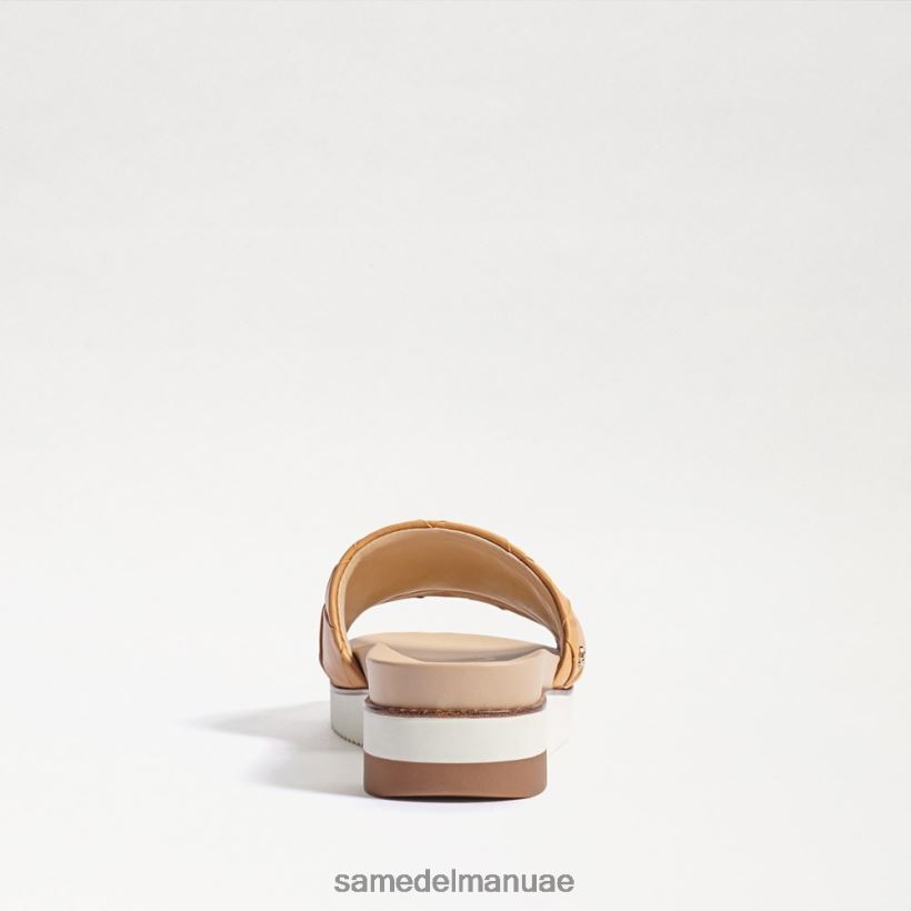 جلد رملي طبيعي أحذية Sam Edelman نحيف صندل منزلق منسوج من أديلي 246L6T753