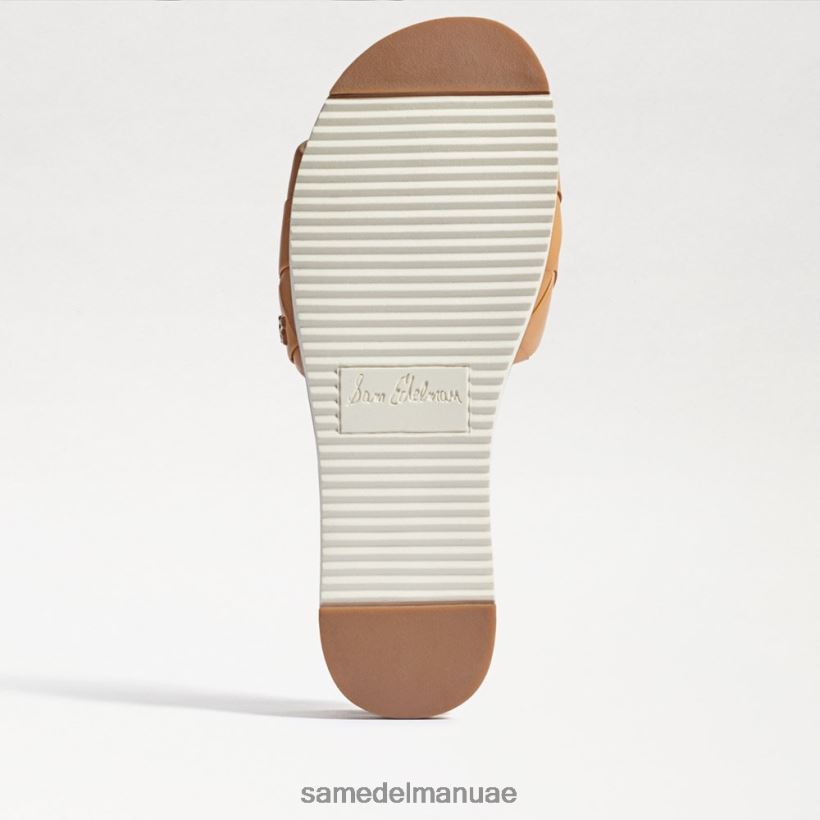 جلد رملي طبيعي أحذية Sam Edelman نحيف صندل منزلق منسوج من أديلي 246L6T753