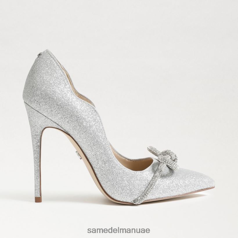 الفضة الناعمة أحذية Sam Edelman نحيف كعب ديلا مدبب عند أصابع القدم 246L6T754