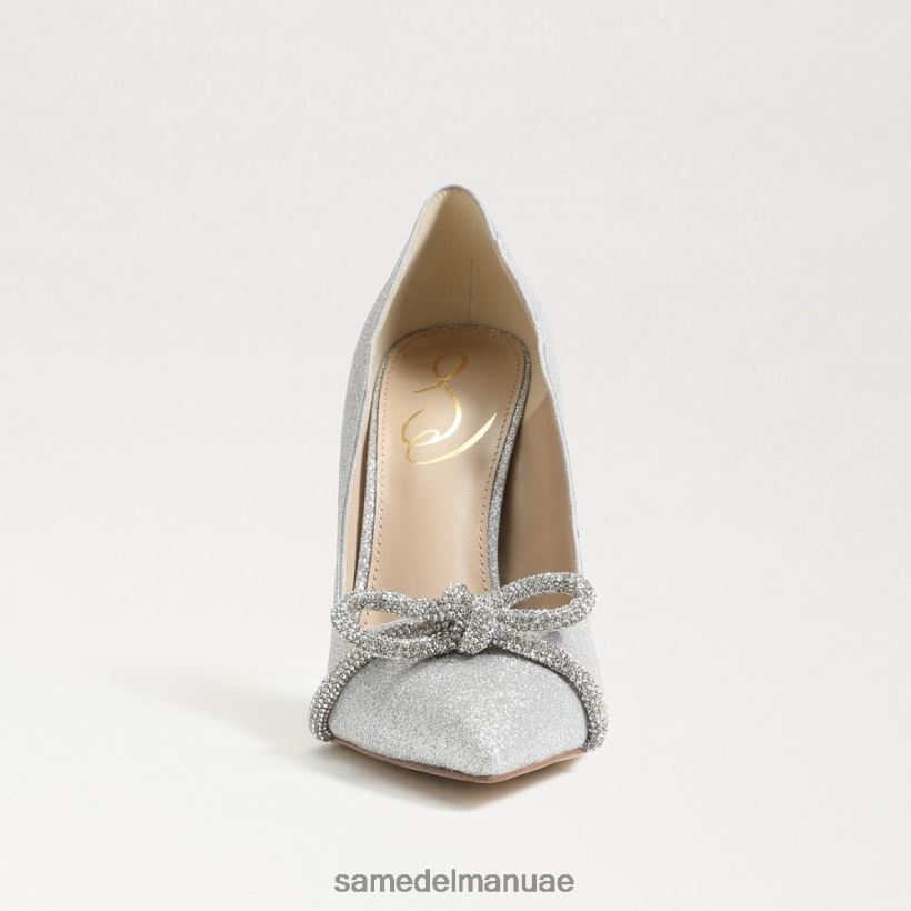 الفضة الناعمة أحذية Sam Edelman نحيف كعب ديلا مدبب عند أصابع القدم 246L6T754
