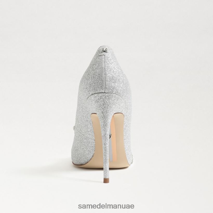 الفضة الناعمة أحذية Sam Edelman نحيف كعب ديلا مدبب عند أصابع القدم 246L6T754