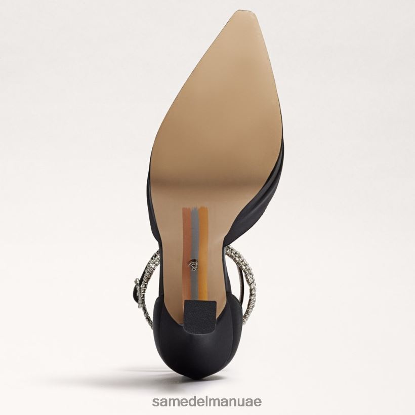 الساتان الأسود أحذية Sam Edelman نحيف كعب منصة آندي 246L6T761