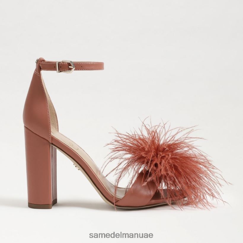 روز سيينا أحذية Sam Edelman نحيف صندل بكعب من ريش يارو 246L6T765