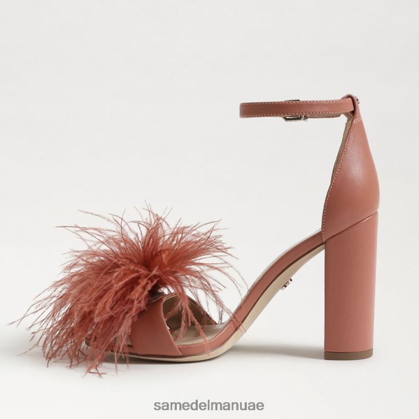 روز سيينا أحذية Sam Edelman نحيف صندل بكعب من ريش يارو 246L6T765