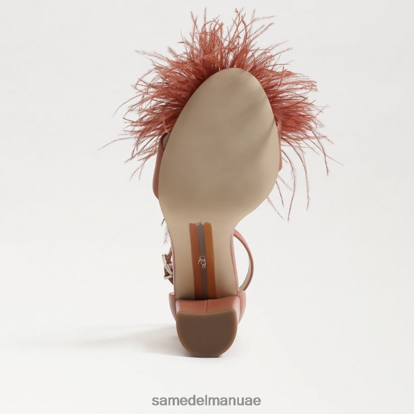 روز سيينا أحذية Sam Edelman نحيف صندل بكعب من ريش يارو 246L6T765