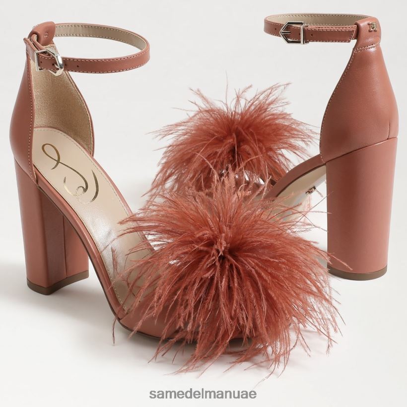 روز سيينا أحذية Sam Edelman نحيف صندل بكعب من ريش يارو 246L6T765
