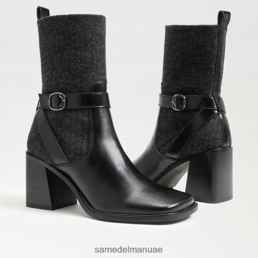 أسود/رمادي غامق أحذية Sam Edelman نحيف مارسي بوتي 246L6T766