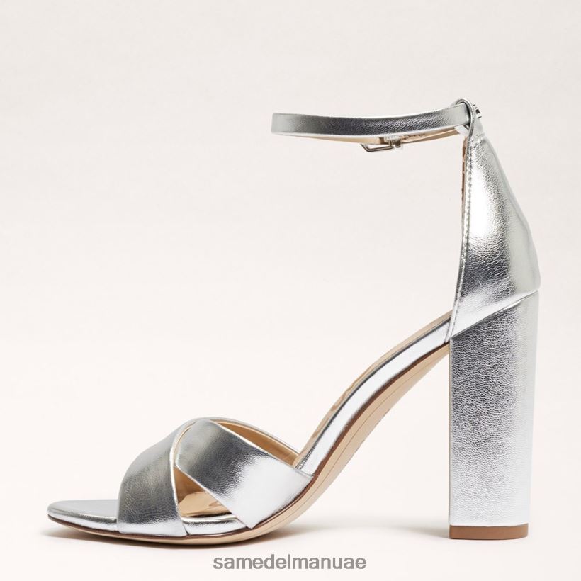 الفضة الناعمة أحذية Sam Edelman نحيف صندل بحزام كاحل يانسي 246L6T771