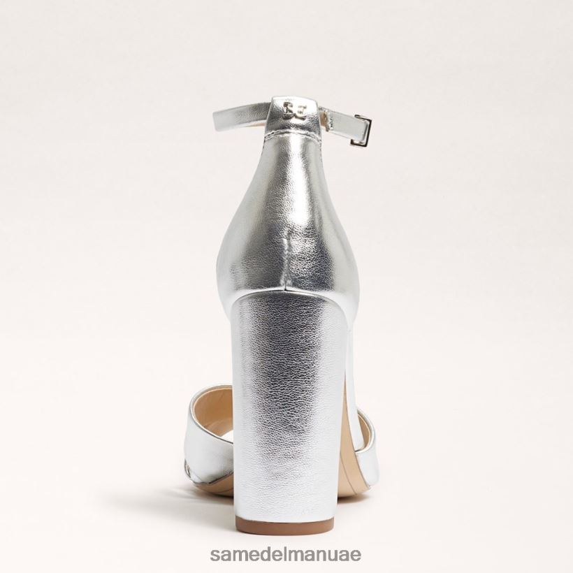 الفضة الناعمة أحذية Sam Edelman نحيف صندل بحزام كاحل يانسي 246L6T771