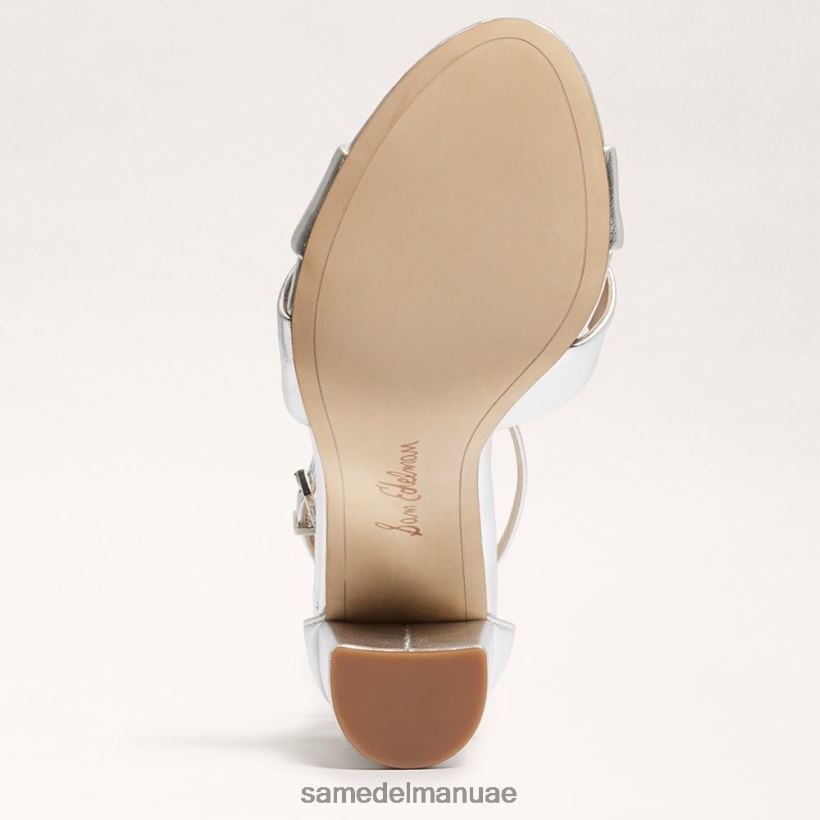 الفضة الناعمة أحذية Sam Edelman نحيف صندل بحزام كاحل يانسي 246L6T771